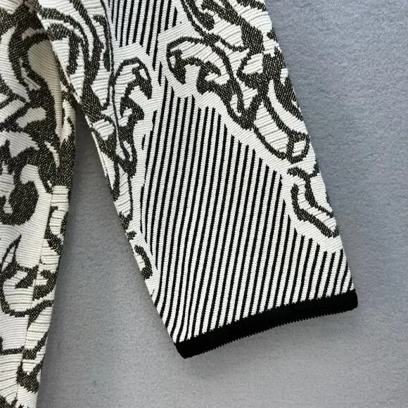 Isle by Melis Kozan Dress Women's Large White Black Knee Length Classic Cocktail - Picture 5 of 11